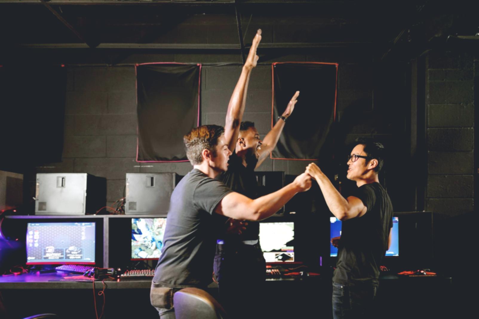 Esports team in training session